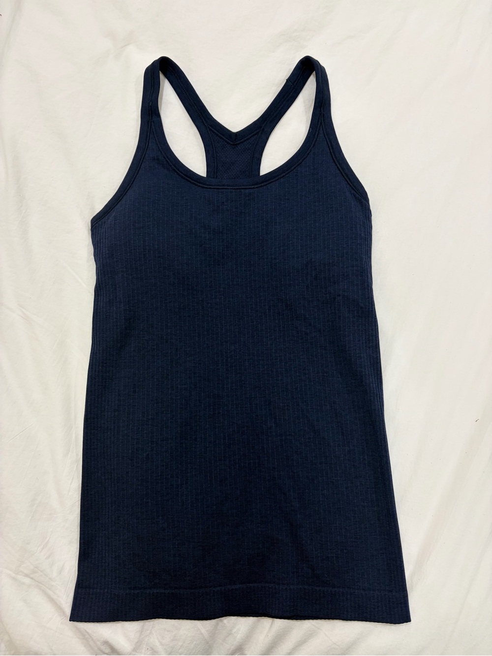Lululemon Women's Navy Ribbed Racerback Tank Top